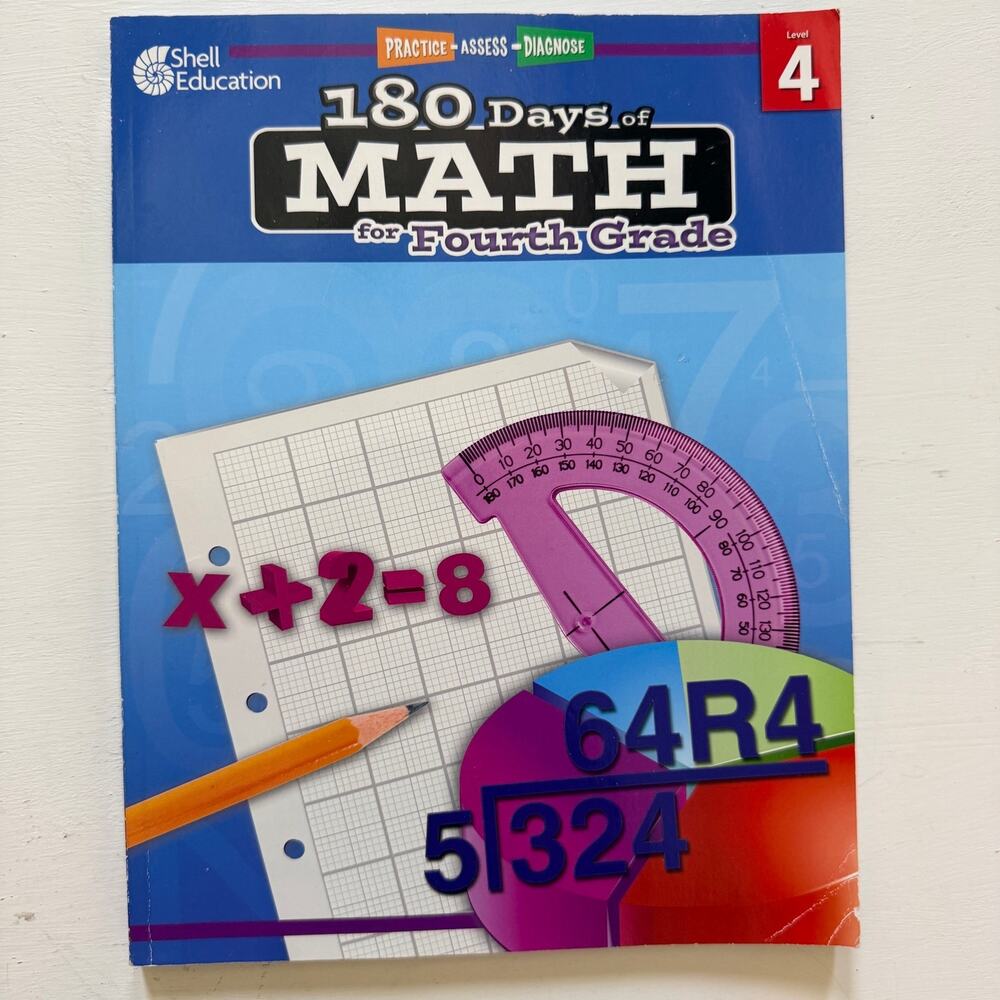 180 Days of Math for Fourth Grade - 4th Grade Math Workbook Shell Education